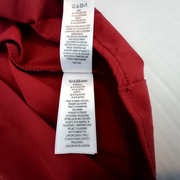 Tommy Bahama Everyday Active Red Pleated Skirt With Attached Shorts Size L - Picture 10 of 11